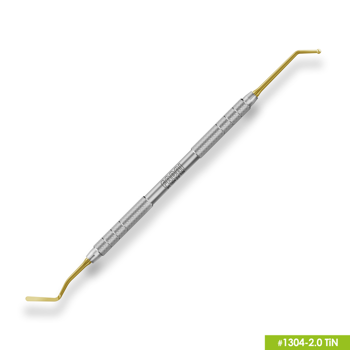 Гладилка удлиненная средняя с штопфером-шариком O2.0mm ручка O6mm покрытие Gold купить