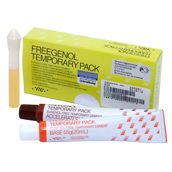 Фригенол / Freegenol Temporary Pack основа 55гр катализатор 20гр очиститель 2,5мл GC купить