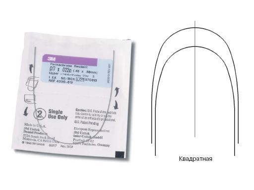 Дуга стальная Пермахром Ризилиэнт / Permachrome Resilient Archwire SS OFII L 018 1шт 4300-610 купить