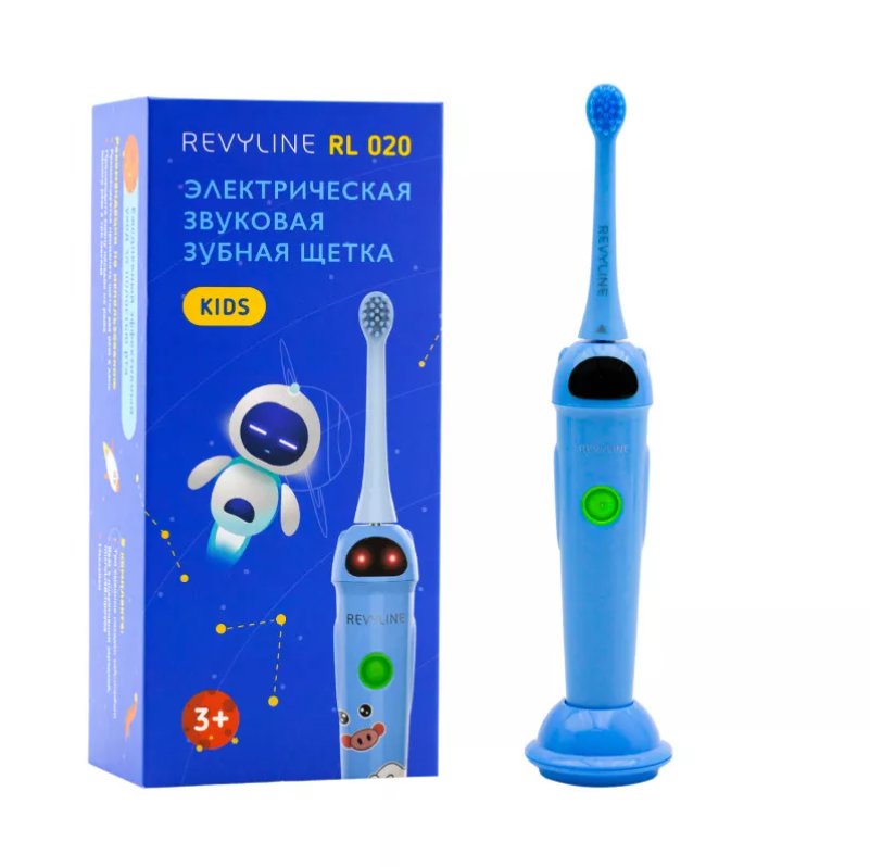 Детска электрическая звуковая зубная щетка Revyline RL 020 синяя